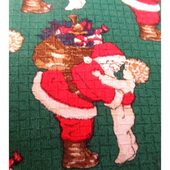 Men's Vintage Christmas Neck Tie Silk Italy Santa Italy USA - Picture 2 of 3